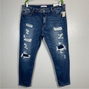 NEW NWT KanCan‎ distressed jeans 33x27